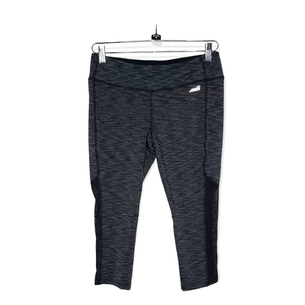 AVIA Gray Talla Capri Leggings with Mesh on Legs M